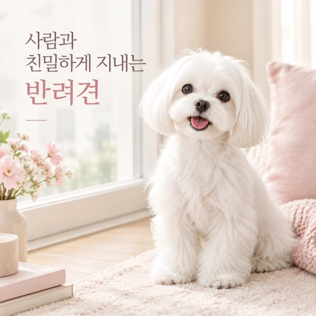 사랑스러운 말티즈 AI 이미지